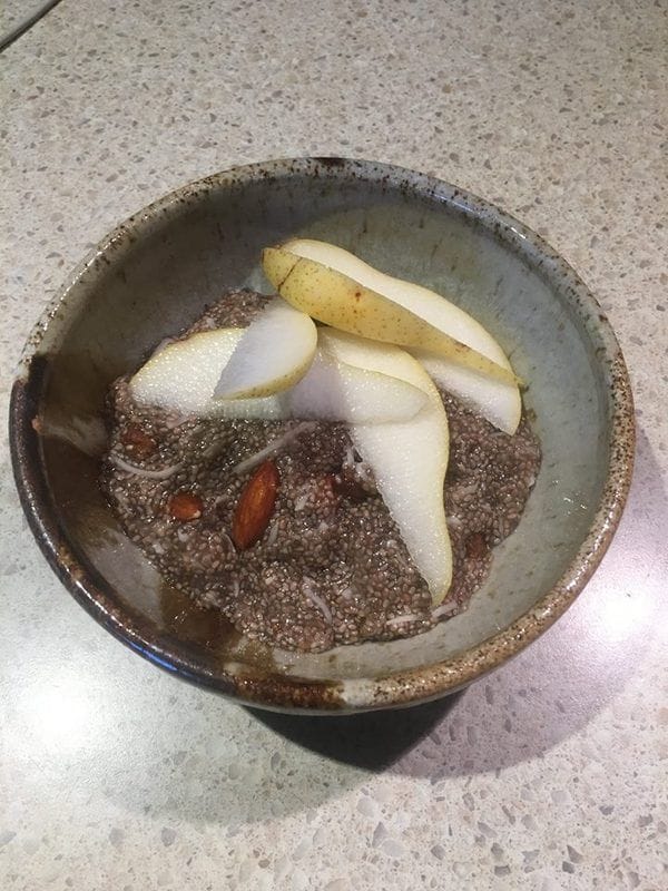 Chia porridge is go for breaky Chia porridge is go for breaky